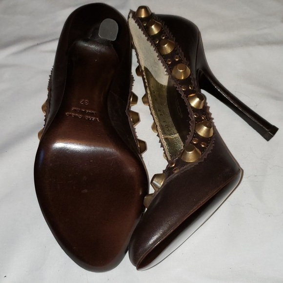 DSQUARED Black Leather Stud Stilettos - Picture 5 of 5